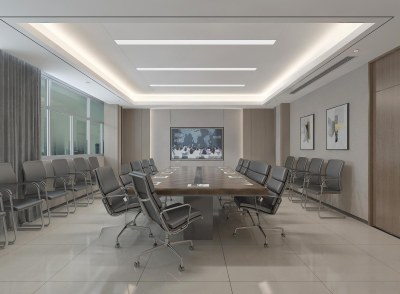 现代会议室3D模型下载